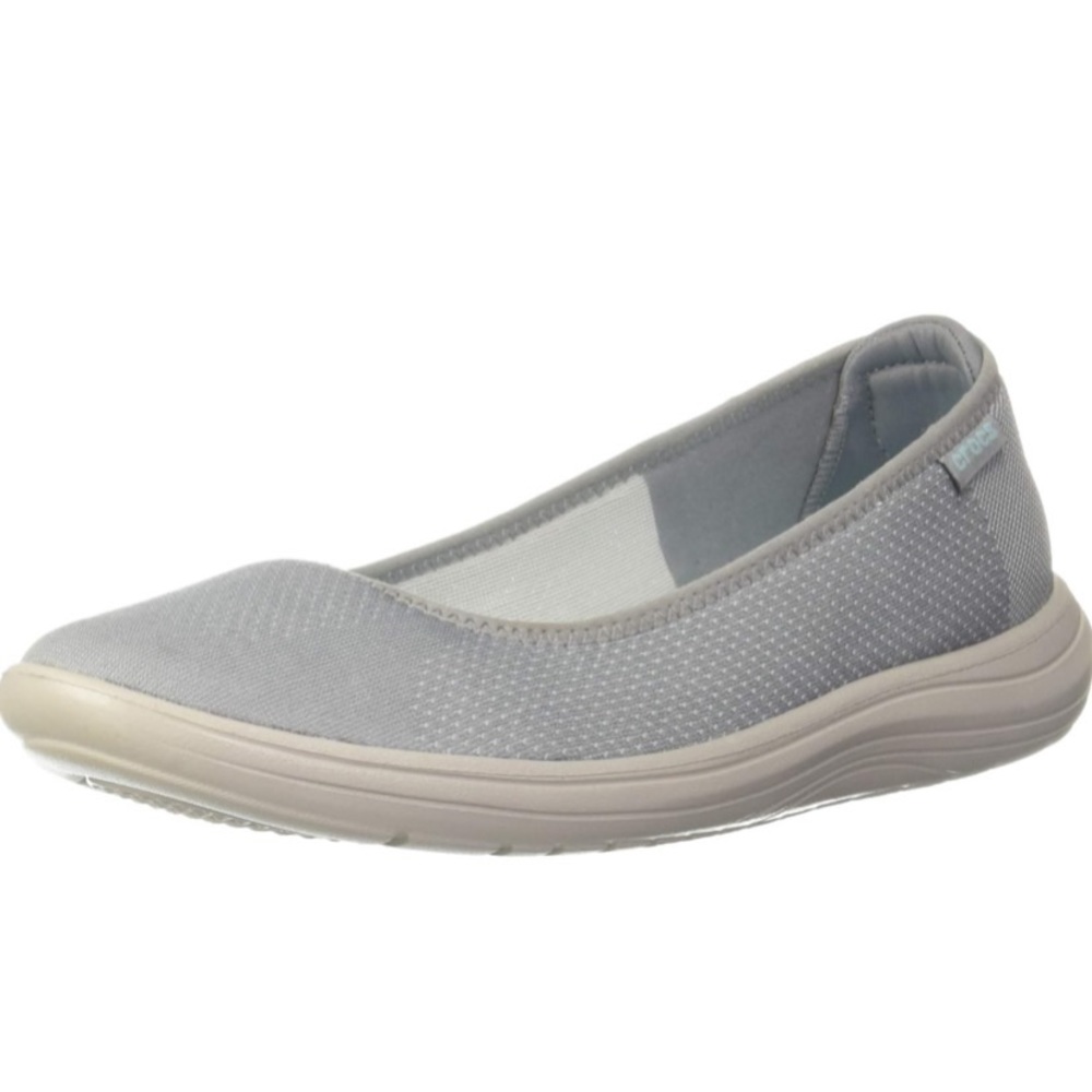 Crocs flats comfort sz 5 gray slip on Reviva Floaters